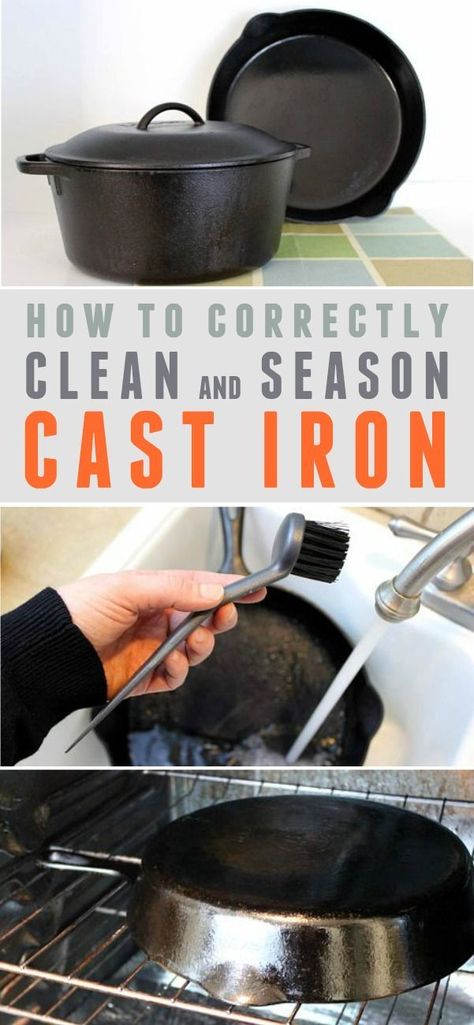 Clean Hacks, Cast Iron Care, Cast Iron Pans, Clean Baking Pans, Cleaning Painted Walls, Seasoning Cast Iron, Glass Cooktop, Deep Cleaning Tips, Cast Iron Cooking