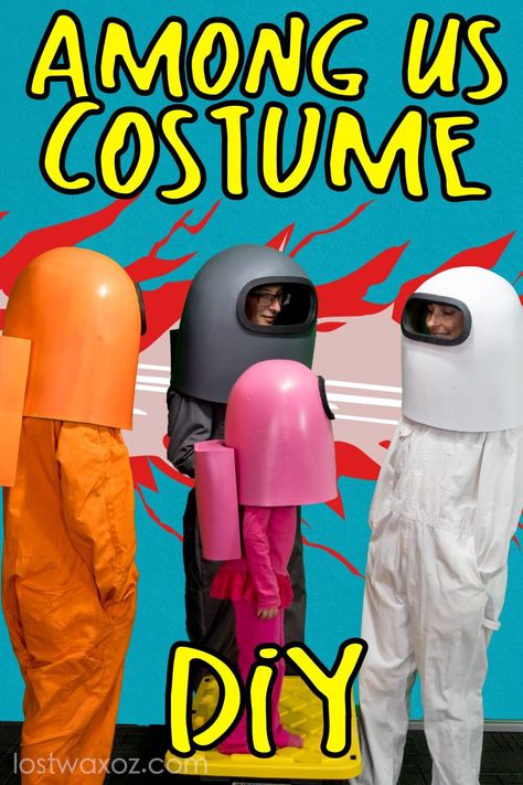 Combine some foam floormats, some hot glue and some bright colours and you've got a sweet Among Us costume for Halloween! Among Us Costume, Diy Among Us, Us Halloween Costume, Us Costume, Adult Halloween Party Decorations, Diy Costumes Kids Boys, Food Halloween Costumes, Among Us Character, Diy Couples Costumes