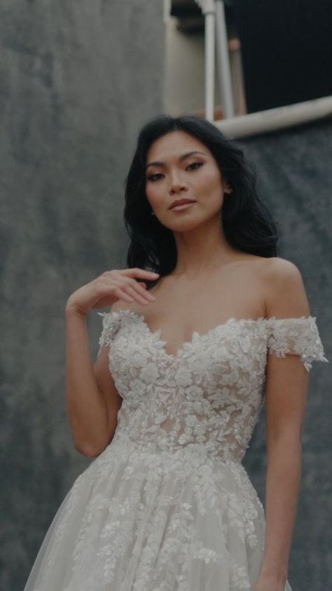 Allure Bridals, C705 Allure Bridals, Allure Bridal, A Line Gown, Tulle Fabric, Beaded Lace, Sweetheart Neckline, Perfect Match, Wedding Gowns, Off The Shoulder