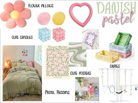 Pastel Mood Board, Danish Room, Pastel Room Aesthetic, Pastel Aesthetic Room, Deco Pastel, Danish Pastel Room, Danish Pastel Aesthetic, Pastel Bedroom, Pastel Room Decor