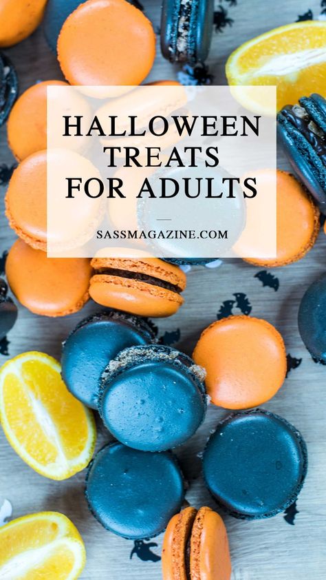 Trick or Treat!? We’ll go treat every time. But, Halloween treats don’t just have to be for the kiddos. Skip the store-bought candy and try one of these delicious Halloween treats for adults! Makes for great Halloween party recipes! Halloween Treat Bag Ideas For Adults, Adult Halloween Treats Alcohol, Diy Halloween Favors For Adults, Halloween Goodies For Adults, Adult Halloween Treats To Hand Out, Trick Or Treat For Adults, Halloween Treats For Neighbors, Halloween Treat For Coworkers, Trick Or Treat Treats