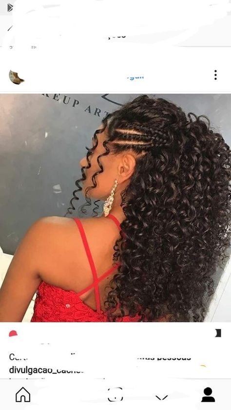 Feathered French Braids, Side Curly Hairstyles, Curly Bridal Hair, Wedding Hair Up, Birthday Hair, Hair Tips Video, Curly Hair Styles Easy, Hairdos For Curly Hair, Girls Hairstyles Braids