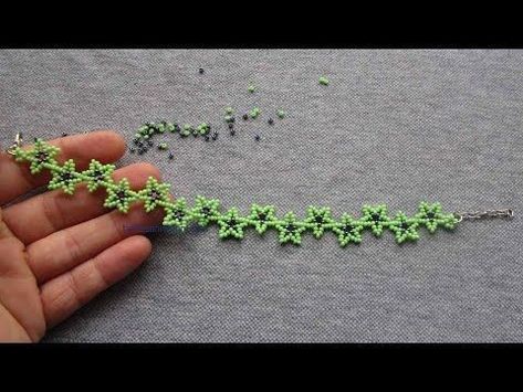 Buat Pita, Pola Manik, Gelang Manik-manik, Pola Gelang, Beading Jewelery, Beaded Necklace Diy, Gelang Manik, Handmade Jewelry Tutorials, Bead Embroidery Jewelry