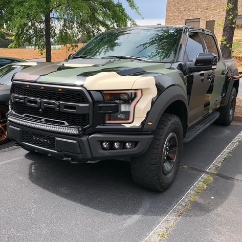 @raptor_zone’s Instagram post: “Via @atlantacustomwraps . . #fordf150 #f150 #fourwheeldrive #fordracing #fordoffroad #offroading #dirty #raptorgeeks #ford #raptor #svt…” Truck Wraps Graphics, Ford Off Road, Camo Truck, How To Paint Camo, Camo Car, Camo Wraps, Single Cab Trucks, Ford F150 Raptor, Night Magic