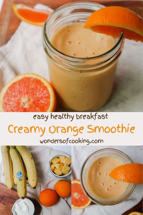 Orange Creamsicle Smoothie Recipe, Orange Creamsicle Smoothie, Smoothie Easy, Creamsicle Smoothie, Orange Julius, Recipes Gluten Free, Orange Smoothie, Yogurt Milk, Gluten Free Recipes For Breakfast