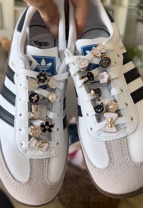 adidas Originals Samba curated on LTK Sambas Accessories, Decorated Sambas, Pretty Shoes Sneakers, Hype Shoes, Shoe Fits, Pretty Shoes, Shoe Obsession, Shoe Charms, Adidas Samba