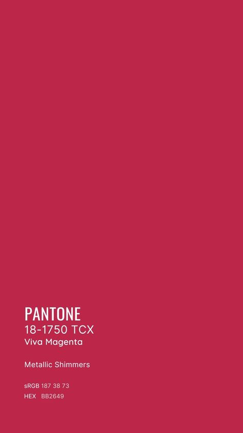 Vivid Magenta Pantone, Viva Magenta Wallpaper, 2023 Pantone, Corporate Folder, Zodiac Signs Colors, Pantone Palette, Design Club, Pantone Colour Palettes, Viva Magenta