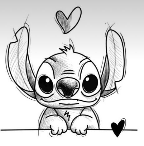 Stitch Disney Drawing Sketches, Disney Stitch Tattoo, Stitch Tattoo, Disney Drawings Sketches, Stitch Drawing, Easy Doodle Art, Cartoon Tattoos, Disney Tattoos, Dessin Adorable