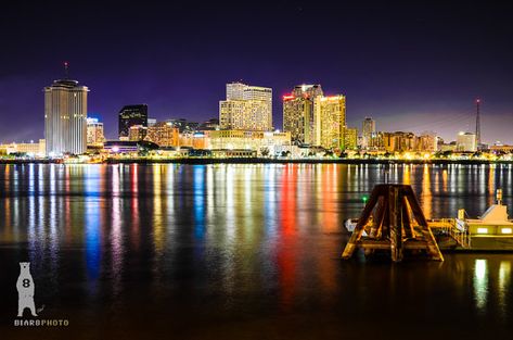 New Orleans Skyline, New Orleans Art, New Orleans Wall Decor, Louisiana Art, New Orleans Photos, Cit New Orleans Skyline, City Pics, New Orleans Art, Louisiana Art, City Scape, Flashing Lights, Free Canvas, Etsy Art Prints, Contemporary Wall Art