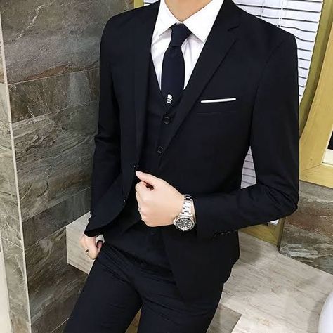 "Y/n? Did you ever had a girlfriend before?" "N-No" "So, I'm your… #fanfiction # Fanfiction # amreading # books # wattpad Groom Wedding Suit, Formal Suit, Wedding Suit, Suit Vest, Three Piece, Plus Size, Blazer