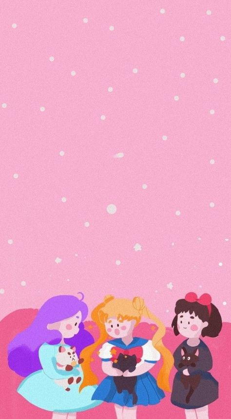 Bee And Puppycat Lockscreen, Bee And Puppycat Wallpaper Iphone, Magical Girl Wallpaper, Bee And Puppycat Background, Kawaii Phone Wallpaper, Magical Girl Aesthetic, Personalized Wallpaper, Sailor Moon Wallpaper, Bee And Puppycat