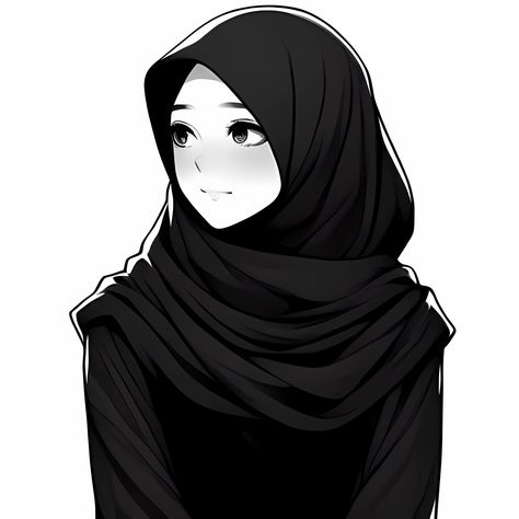 Pp Anime Hijab, Foto Coupel, Pfp Hijab, Hijabi Drawing, Hijabi Anime, Hijabi Pfp Cartoon, Muslim Anime, Hijab Anime, Anime Hijab