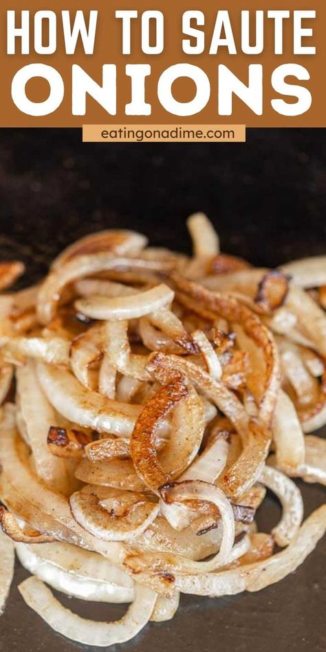 Onions For Burgers, How To Carmalize Onions, Sauté Onions, Sautéed Onions, Carmelized Onions, Griddle Recipes, Griddle Cooking, Steak Sandwich, Onion Recipes