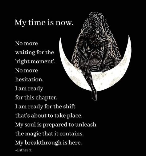 Witch Spirituality, Divine Feminine Spirituality, Witch Spell Book, Energy Healing Spirituality, Time Is Now, Affirmations For Happiness, Empowerment Quotes, Self Love Affirmations, Positive Self Affirmations