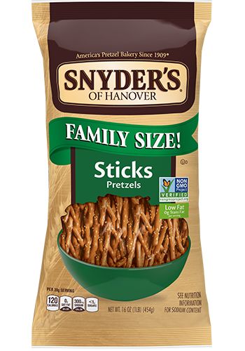 Pretzels Sticks, Snyders Pretzels, Pretzel Snacks, Pretzel Crisps, Stick Family, Baking Packaging, Pretzels Recipe, Pretzel Sticks, Chocolate Covered Pretzels