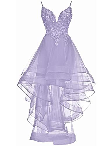 Small Quince Dresses Purple, Purple Dama Dresses Butterfly, Lavender Mini-length Dress For Prom, Purple Floor-length Quinceanera Dress For Prom, Lighth Purple Prom Dress With Butterflies, Dream Prom Dress, Tulle Cocktail Dress, High Low Prom Dresses, Blue Homecoming Dresses