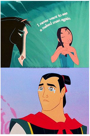 BWahahahahaha!!!!  This made me laugh more than it should have lolololololol Ping X Shang, Shang Fanart, Disney Mulan, Funny Disney Memes, Mulan Disney, Funny Disney, Disney Jokes, Disney Memes, Disney Quotes