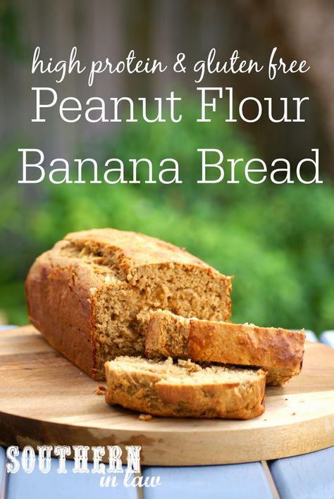 Healthy High Protein Peanut Flour Banana Bread Recipe - low fat, gluten free, healthy, high protein, sugar free, freezable recipe, freezer recipe Honey Beer Bread, Flours Banana Bread, Banana Bread Recipe Healthy, Freezable Meals, Peanut Flour, Soy Free Recipes, Beer Bread, Healthy Banana Bread, Make Banana Bread