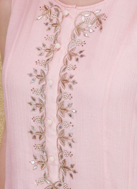 Indian Fashion Designers - Anita Dongre - Contemporary Indian Designer - The Calysta Suit - AD-SS17-PH-3-SS17DV015A Bridal Dresses Indian, Embroidery Suits Punjabi, Dresses Indian Wedding, Hand Embroidery Dress, Embroidery On Kurtis, Motifs Perler, Kurti Embroidery Design, Anita Dongre, Luxurious Wedding