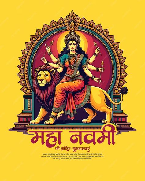 Durga Ashtami with Maa Durga Maha Navami Festival Celebration Social media Post banner template | Premium AI-generated vector Navratri Post, Maha Navami, Durga Ashtami, Festival Inspiration, Maa Durga, Happy Navratri, Free Business Card Mockup, Festival Celebration, Durga Puja