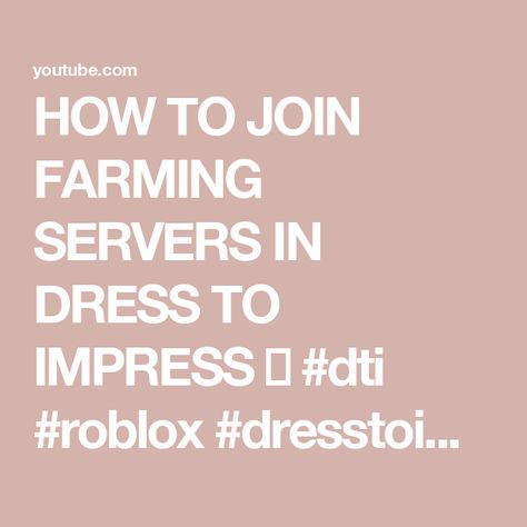 HOW TO JOIN FARMING SERVERS IN DRESS TO IMPRESS 💕 #dti #roblox #dresstoimpress #viral #freevip #brat Farm Dress, Roblox Edit, Bun Hairstyles For Long Hair, Bun Hairstyles, Dress To Impress, Long Hair, Hairstyles, Long Hair Styles, Hair