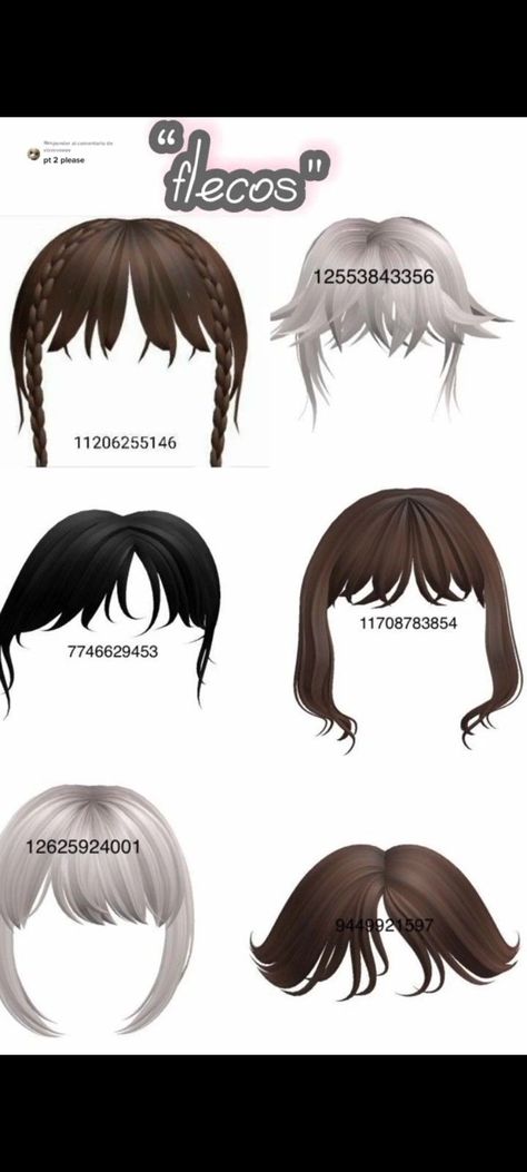 Roblox Codes Hair, Brown Hair Roblox Id, Code Brookhaven, Cute Egirl, Roblox Ids, Brown Hair Roblox, Blocksburg Outfit Codes￼, Roblox Hair, Roblox Brookhaven