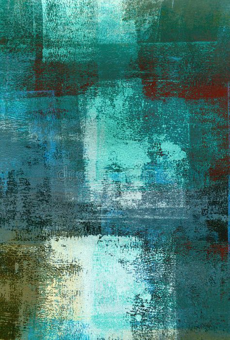 Teal and Green Abstract Art Painting vector illustration Cargo Ideas, Ideas De Sala, Gallery Illustration, Green Abstract Art, Original Abstract Art Painting, Teal And Green, Contemporary Art Canvas, Watercolor Wallpaper, Green Abstract