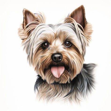 Illustrated Jungle Joy: Clipart Animal Stickers Yorkshire Terrier Drawing, Yorkie Pictures, Yorkie Painting, Yorkie Art, Yorkshire Dog, Dog Portraits Painting, Animal Caricature, Puppy Portraits, Yorkie Terrier