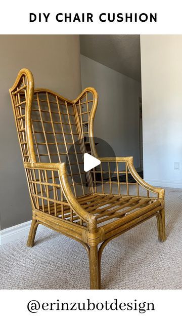 Erin Zubot • HOME DESIGN & DIY on Instagram: "I haven’t sewn this closed incase I need to cut the foam down a little still but I’m loving how these are turning out!! 

I wanted this chair to be really comfy so just foam alone wasn’t going to cut it.  I had the idea to cut up my old feather duvet and wrap it around but that wasn’t quite enough so I also stuffed a little fibrefill in there. Perfect! 

I plan to write a blog post about what I did once the chair is all done in case you have a chair that also needs some new cushions 😁

Now to make some covers for them!! Stay tuned!" Write A Blog, Home Design Diy, Ottoman Cushion, Cut Up, Furniture Makeover Diy, Cut It, Design Diy, A Chair, Furniture Makeover