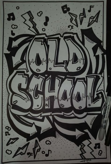 Old School Graffiti, Graffiti Tutorial, Easy Graffiti, Old Scool, Graffiti Text, Aquarius Tattoo, Graffiti Words, Graffiti Doodles, Graffiti Style Art