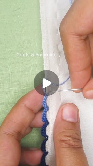 Crafts & Embroidery on Instagram: "Amazing border lace hand embroidery sewing tutorial!
#fypシ゚ #everyone #reels #handmade #viral #support #virals #trendingreels #reelsfb #embroidery #design #viralvideo #reelsvideo #viralreels #cute #trending #satisfying #fbreels #fypシ #fypシ゚viralシ #diy #border" Hand Embroidery Border Patterns, Pasta Tutorial, Embroidery Design Simple, Sewing Simple, Simple Hand Embroidery, Simple Hand Embroidery Patterns, Border Lace, Crazy Patchwork, Visible Mending