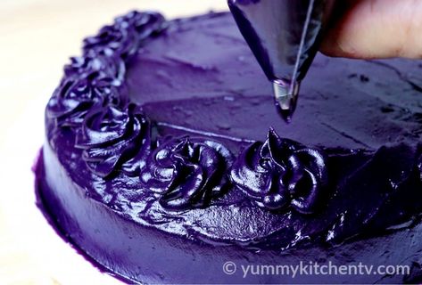 Ube Condensed Milk Cake (No-Oven) - Yummy Kitchen Best Ube Cake Recipe, Easy Ube Cake Recipe, Ube Condensed Milk, Purple Yam Cake, Condensed Milk Recipes Desserts, Yam Cake, British Lady, Milk Recipes Dessert, Ube Cake