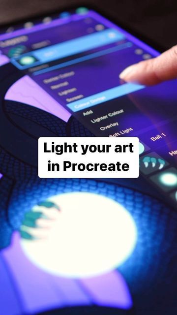 Lighting In Procreate, Procreate Lighting Tips, Glow Effect Procreate, Procreate Glow Tutorial, Procreate Lighting Tutorial, How To Do Lighting Digital Art, Digital Art Glow, Lighting Procreate, Ipad Learning