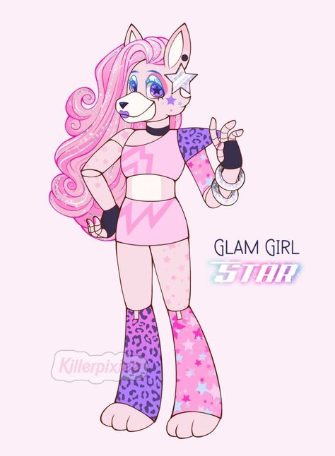 kill3rFairy on DeviantArt, Glam Girl Star @Killerpixiee on Instagram Animatronic Oc, Fnaf Photos, Fnaf Oc, Fnaf Wallpapers, Cute Galaxy Wallpaper, Fandom Crossover, Fnaf Funny, Fnaf Characters, Glam Girl