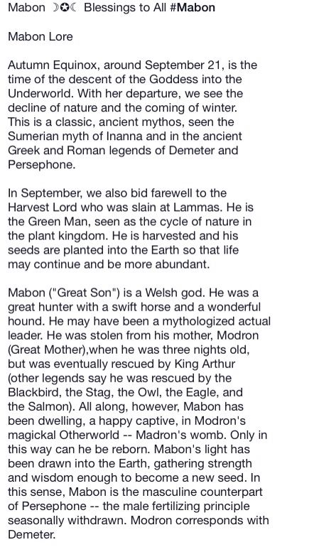 Mabon Mabon Traditions Pagan, Things To Do For Mabon, Mabon History, Mabon Correspondences, Mabon Tarot Reading, Animals Of Mabon, The Descent, Book Of Shadows, Spirituality