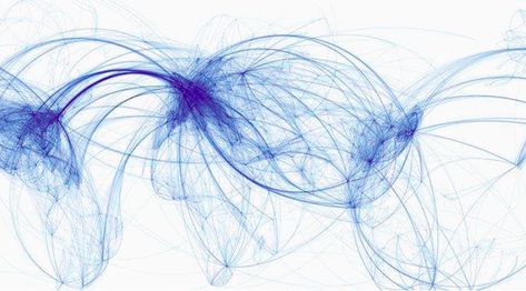 International flight paths Flight Map, Cheap Airfare, Unique Maps, Arte Cyberpunk, Data Visualisation, Travel Route, Find Cheap Flights, Information Graphics, Route Map