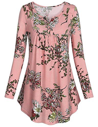 SeSe Code Women's Crewneck Long sleeve Floral Shirts Flared Casual Tunic Tops at Amazon Women’s Clothing store: Tops For Women Casual, Floral Shirts, Floral Long Sleeve Shirt, Tunic Tops Casual, Casual Tunics, Women Tunic Tops, Womens Crewneck, Womens Tunics, Fashion Tops