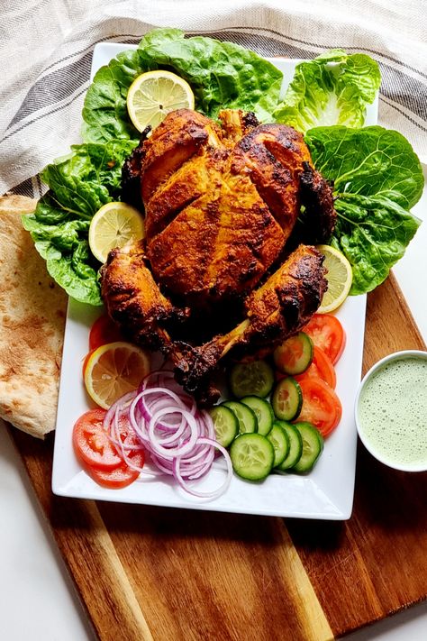 Chicken Tandoori, Chicken Tandoori Recipe Oven, Tandoori Chicken Photography, Chicken Thighs Recipes, Ayam Bakar, Chicken Tenderloin Recipes, Easy Food Art, Desi Food, Buffalo Chicken Dip