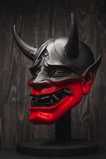 Hannya Mask – JAPAN BOX Hannya Mask Art, Forehead Piercing, Japanese Mask Art, Oni Mask Art, Mascara Samurai, Samurai Mask Design, Mascara Hannya, Mascara Oni, Hanya Mask