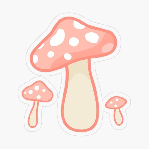 Get my art printed on awesome products. Support me at Redbubble #RBandME: https://www.redbubble.com/i/sticker/pastel-pink-cottagecore-mushrooms-by-brickelle/57040941.O9UDB?asc=u Pastel Pink Stickers, Pink Cottagecore, Sticker Business, Pink Stickers, Sticker Inspo, Mushroom Wallpaper, Pink Mushroom, Indie Drawings, Kawaii Toys