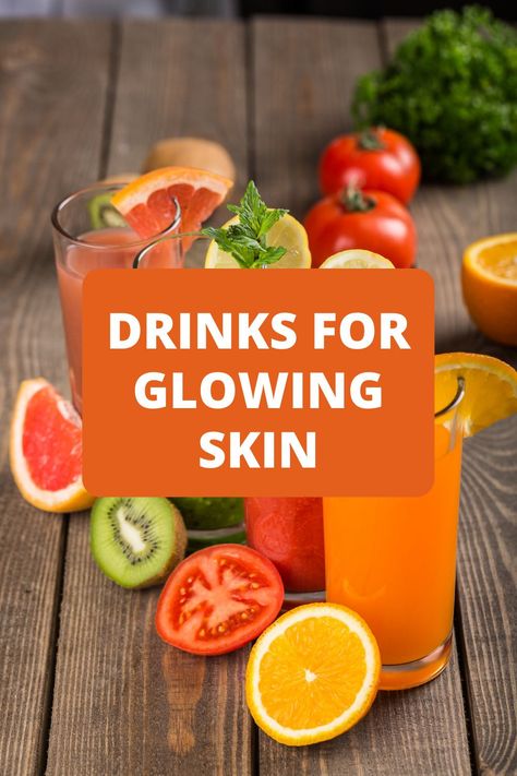 Morning Drinks For Glowing Skin, Glow Drink Recipe, Drinks For Glowing Skin, Glowing Skin Juice, Healthy Morning Drinks, Flowers Recipes, Juice For Skin, Food For Glowing Skin, Resep Juice