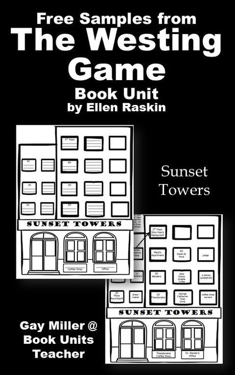 FREE Printable to use with The Westing Game Westing Game Activities, Westing Game, Mystery Unit, The Westing Game, Novel Activities, Ella Enchanted, Bridge To Terabithia, 7th Grade Ela, 6th Grade Ela