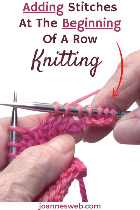 Knitting Adding Stitches, How To Add Stitches In Knitting, Learning Knitting, Knitted Pumpkins, Crochet Hacks, Knit Stitches For Beginners, Knitting Increase, Knitted Stitches, Christmas Knitting Projects