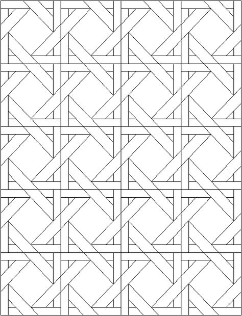 Woven Ribbons Coloring Page Basket Weave Quilt Block, Quilt Coloring Pages, Pattern Coloring Pages Geometric Easy, Woven Patchwork Quilt Template, Colouring Patterns Geometric Coloring Pages, Celtic Knot Quilt Block, Patterns Coloring Pages, Ribbon Quilt, Woven Ribbon