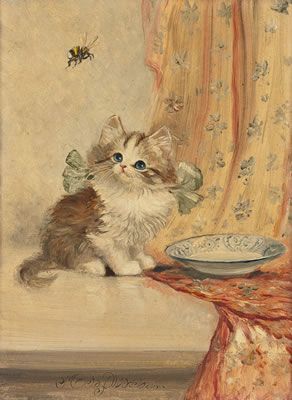 Meta Pluckebaum - Artist, Fine Art Prices, Auction Records for Meta Pluckebaum Painting Cats, Cat Paintings, Vintage Cats, Cat Illustrations, Art Mignon, Cat Art Illustration, Cat Sketch, Art Classique, Great Cat