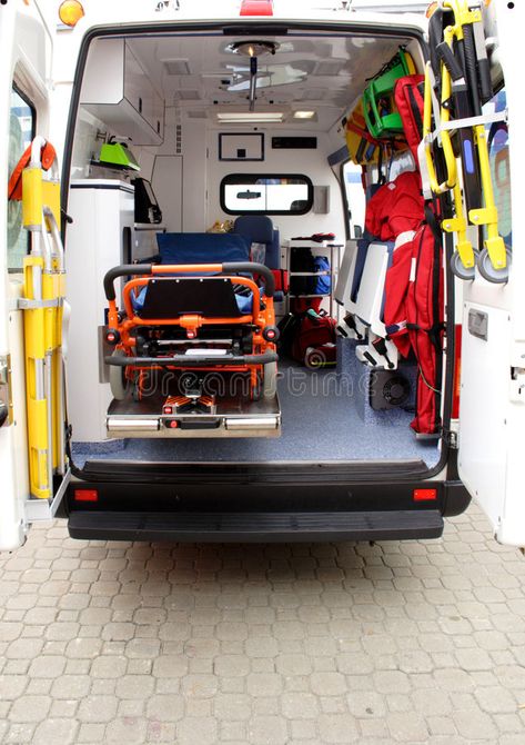 Ambulance interior details. Emergency equipment and devices visible , #AFFILIATE, #details, #interior, #Ambulance, #Emergency, #visible #ad Ambulance Interior, Ad Interior, Emergency Equipment, Animation Tutorial, Emergency Service, Ambulance, Interior Details, Stock Images Free, Motion