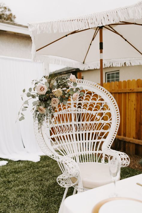 Boho Bridal Shower Archives - Wedding Favorites Bridal Shower Chair For Bride, Bridal Shower Bride Chair, Bridal Shower Chair, Bridal Chair, Brides Chair, Baby Shower Chair, Backyard Bridal Showers, Vintage Baby Shower, Vintage Bridal Shower