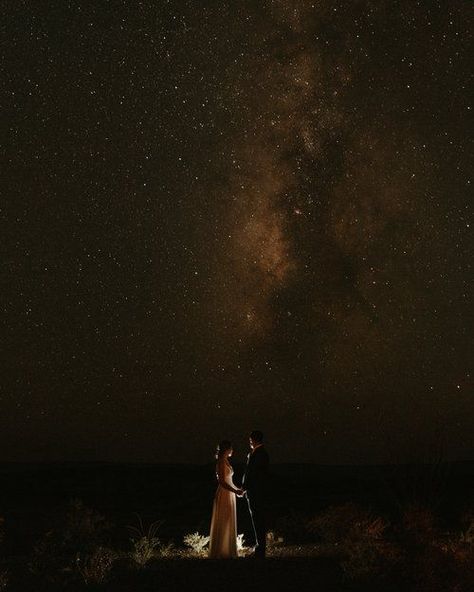 Night Elopement Photography, Big Bend Elopement, Big Bend Wedding, Lanterns Wedding, Stars Night Sky, Night Time Wedding, Joshua Tree Wedding, Sea Of Stars, Unique Wedding Photography