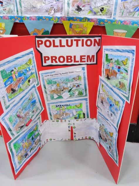 The class worked on the pollution of the environment and its impact Types Of Pollution, Science Activities For Kids, Water Pollution, Human Activity, Our Environment, Project Based Learning, School Project, The Class, Science Activities