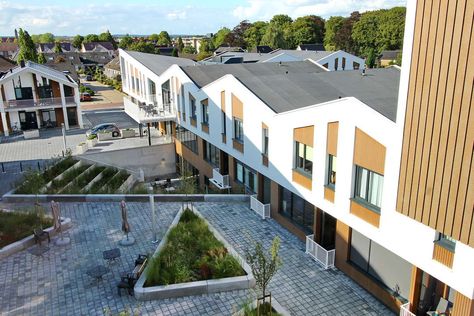 Housing and Healthcare for elderly Eltheto on Architizer Elderly Home Design, Senior Citizen Housing, Home Design Architecture, Natural Architecture, Sheltered Housing, Healthcare Architecture, Elderly Home, Healthcare Design, Garden Architecture